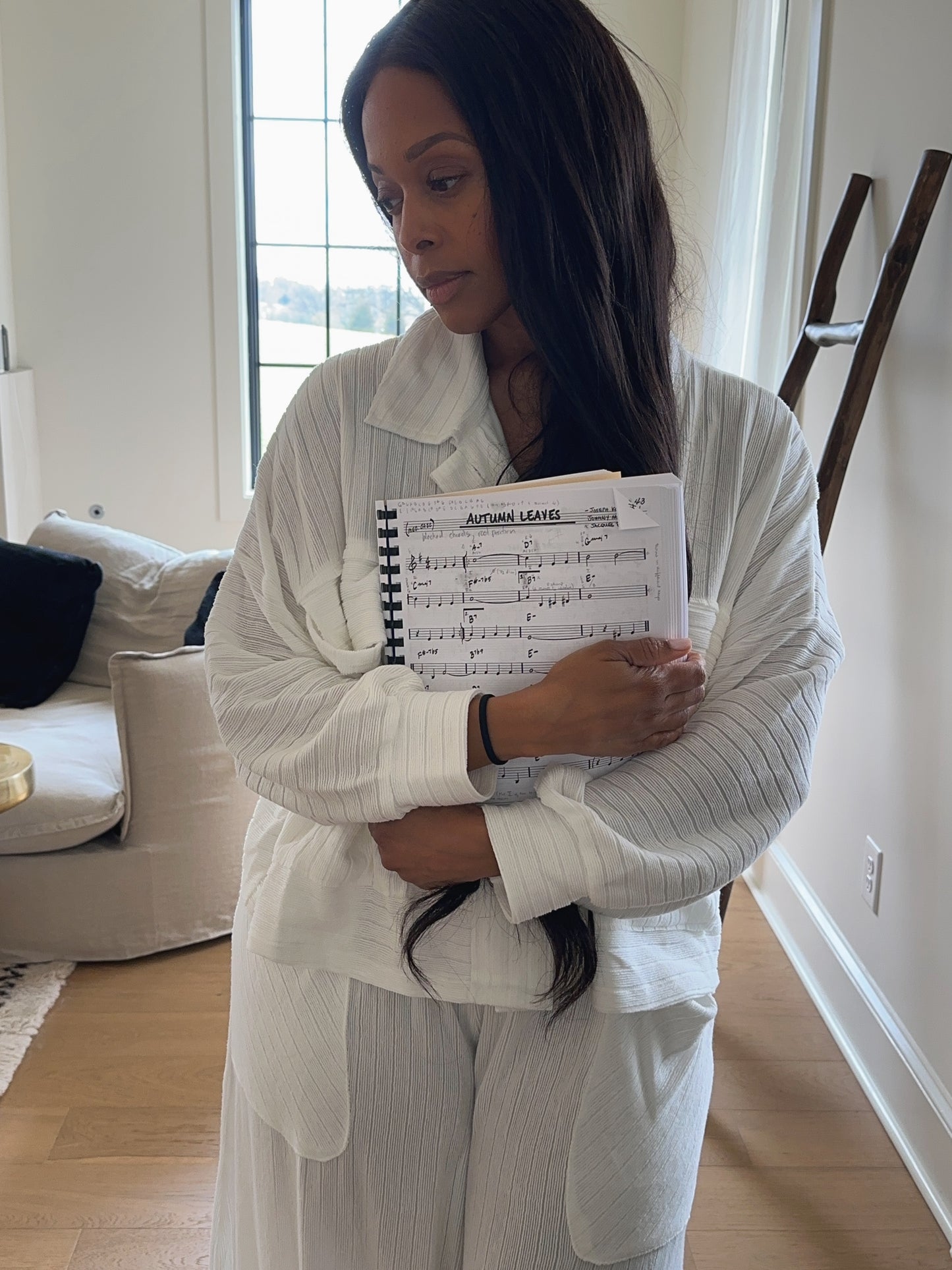 Piano Key Ivory Wide Leg Set