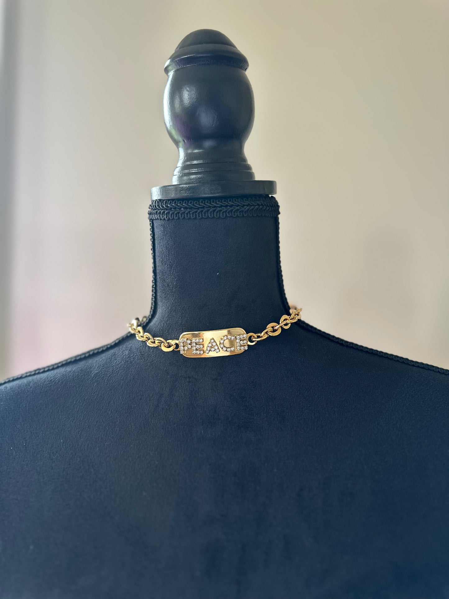 Peace Crystal Fitted Necklace