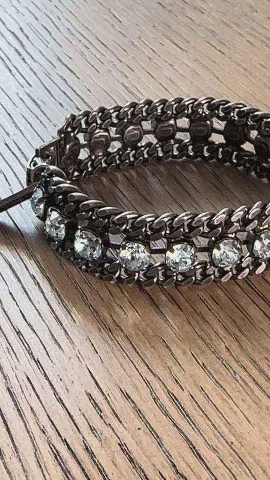 Brass Fitted Crystal Bracelet